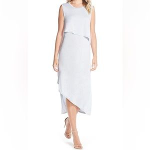 BCBGMAXAZRIA Kyrie Asymmetrical Jersey Midi Dress Size M. NWT